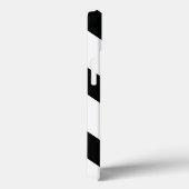 (ストライプの白黒) |対角線)任意のサイズのカスタム Case-Mate iPhoneケース (裏面 / 右)