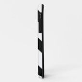 (ストライプの白黒) |対角線)任意のサイズのカスタム Case-Mate iPhoneケース (裏面/左)