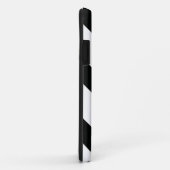 (ストライプの白黒) |対角線)任意のサイズのカスタム Case-Mate iPhoneケース (裏面/右)