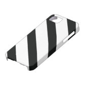 (ストライプの白黒) |対角線)任意のサイズのカスタム Case-Mate iPhoneケース (下部)