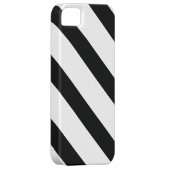 (ストライプの白黒) |対角線)任意のサイズのカスタム Case-Mate iPhoneケース (裏面/右)