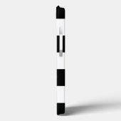 (ストライプの白黒) |水平)カスタマイズ可能 Case-Mate iPhoneケース (裏面 / 左)