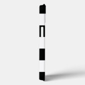 (ストライプの白黒) |水平)カスタマイズ可能 Case-Mate iPhoneケース (裏面 / 右)