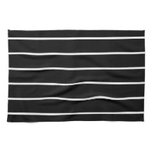 ストライプの皿タオル黒白伝統的