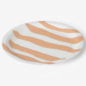 ストライプの紙プレート ペーパープレート (アングル)