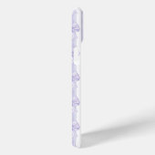 ストライプの紫のクケットボウズモノグラム Case-Mate iPhoneケース (裏面 / 右)