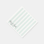 ストライプの結婚カクテルナプキン スタンダードカクテルナプキン (角)