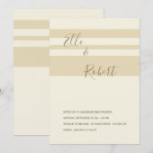 ストライプの結婚式招待状 招待状 (正面/裏面)