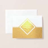 ストライプの結婚記念日おめでとう 箔カード (裏面封筒付き)