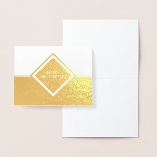 ストライプの結婚記念日おめでとう 箔カード (ディスプレー)