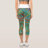 ストライプの絞り染め カプリレギンス (裏面)