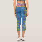 ストライプの絞り染め カプリレギンス (裏面)