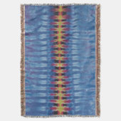 ストライプの絞り染め スローブランケット (正面縦)