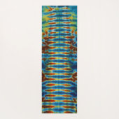 ストライプの絞り染め ヨガマット (裏面)