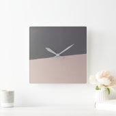 ストライプの線 スクエア壁時計 (ホーム)