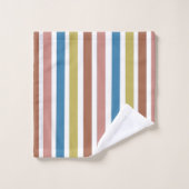 ストライプの線 バスタオルセット (ウォッシュタオル)