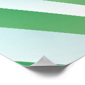 ストライプの緩和曲線(緑と青淡い色の) ポスター (角)