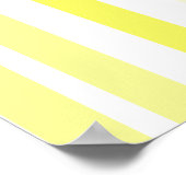 ストライプの背景にキュートでユニークな漫画のフクロウ ポスター (角)