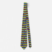 ストライプの花形タイ ネクタイ (正面)