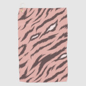 ストライプの虎の毛皮のパターン ゴルフタオル (正面)