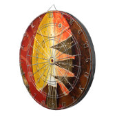 ストライプの虎ヒゴイ　タイガーバーブ　フィッシュ　アートプリント ダーツボード (正面右)