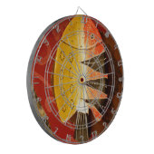 ストライプの虎ヒゴイ　タイガーバーブ　フィッシュ　アートプリント ダーツボード (正面左)