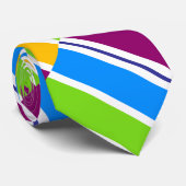 ストライプの虹色 ネクタイ (ロール)