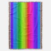 ストライプの虹 スローブランケット (正面縦)
