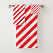 ストライプの赤と白 バスタオルセット (インサイチュ)