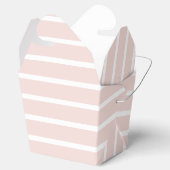 ストライプの赤面ピンク白の水平ストライプ フェイバーボックス (オープン)