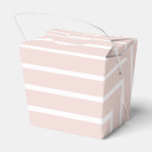 ストライプの赤面ピンク白の水平ストライプ フェイバーボックス (裏面サイド)