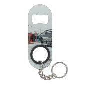 ストライプの路面電車 キーホルダー栓抜き (裏面)