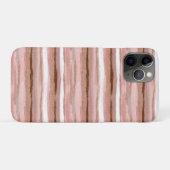 ストライプの金ゴールドグリッター Case-Mate iPhoneケース (裏面(横))