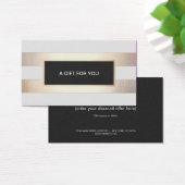 ストライプの金ゴールドフェイクとブラックプラークのギフトカード (デスク)