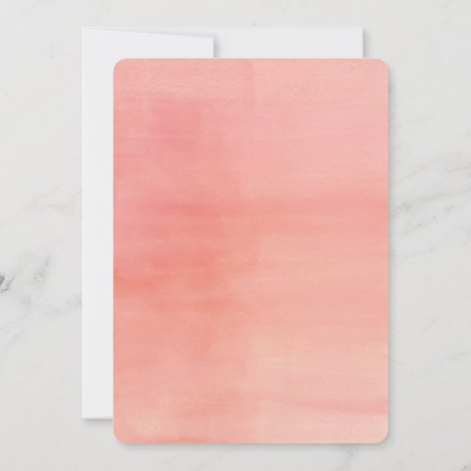 ストライプの金ゴールド&コーラルナース卒業招待状 招待状 (裏面)