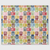 ストライプの長方形 ラッピングペーパー (フラット)