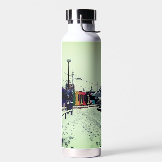 ストライプの電 ウォーターボトル (左面)