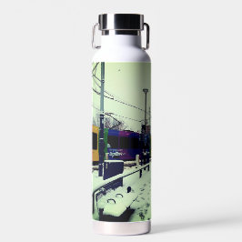 ストライプの電 ウォーターボトル