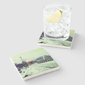 ストライプの電 ストーンコースター (横)