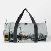 ストライプの電 ダッフルバッグ (裏面)