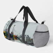 ストライプの電 ダッフルバッグ (右コーナー)