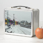 ストライプの電 メタルランチボックス (インサイチュ)