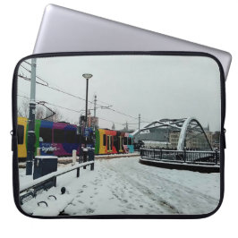 ストライプの電 ラップトップスリーブ