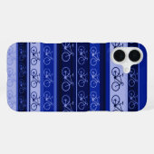 ストライプの青い自転車 iPhoneケース (裏面横)