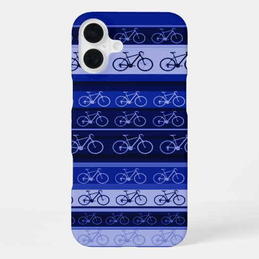 ストライプの青い自転車 iPhoneケース (裏面)