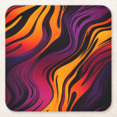 ストライプの スクエアペーパーコースター (正面)