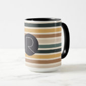 ストライプの,パステルミニマル,色付き,抽象芸術,かわいいマグカップ マグカップ (正面右)