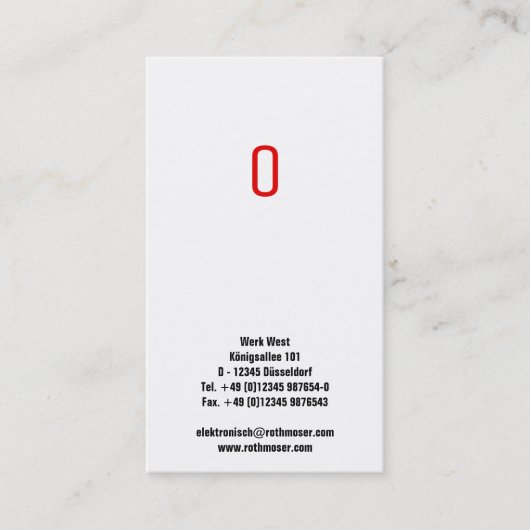 ストライプの 名刺 (正面)