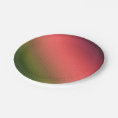 ストライプの，赤，緑，グラデーション装飾用クッション ペーパープレート (アングル)