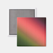 ストライプの,赤,緑,グラデーション装飾用クッション マグネット (正面/裏面)